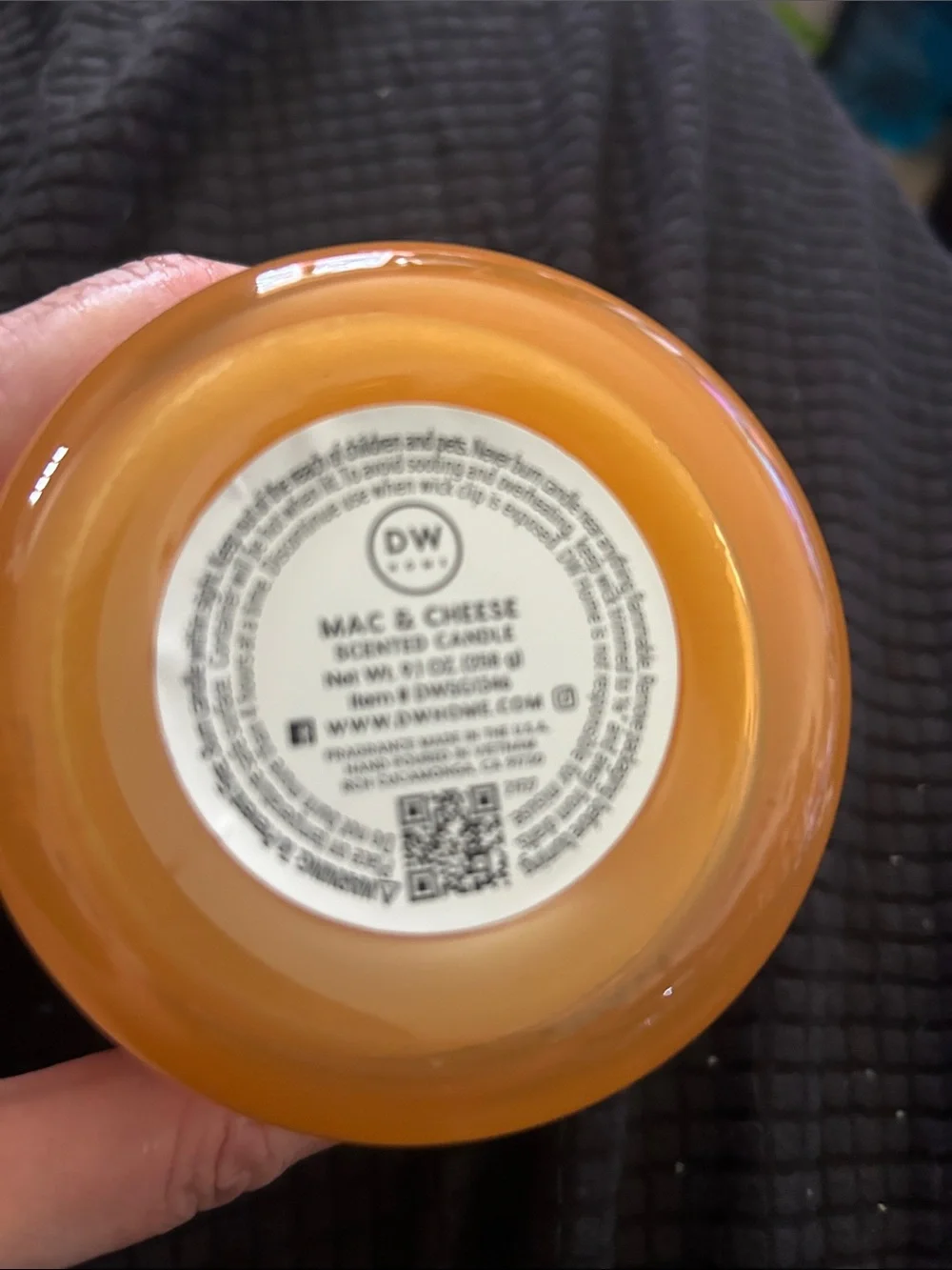 DW Home Mac & cheese candle.used